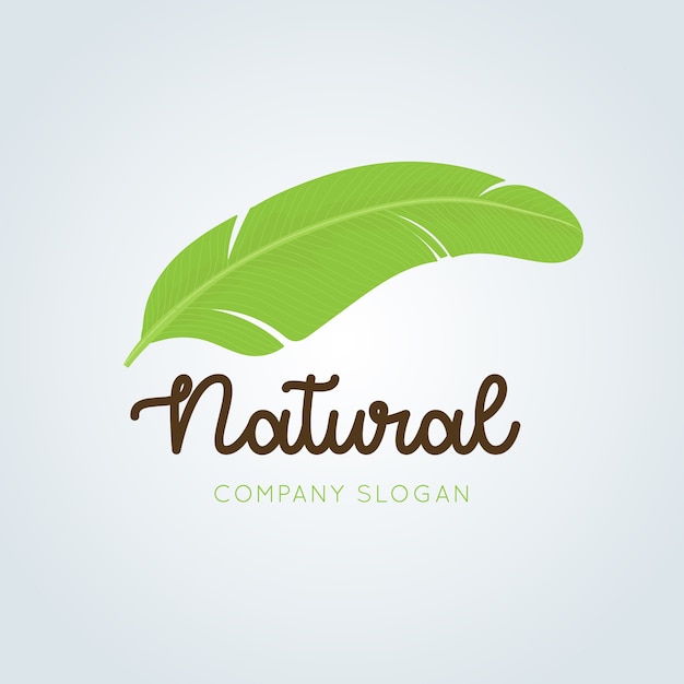 Vector gratuito logo con diseño natural