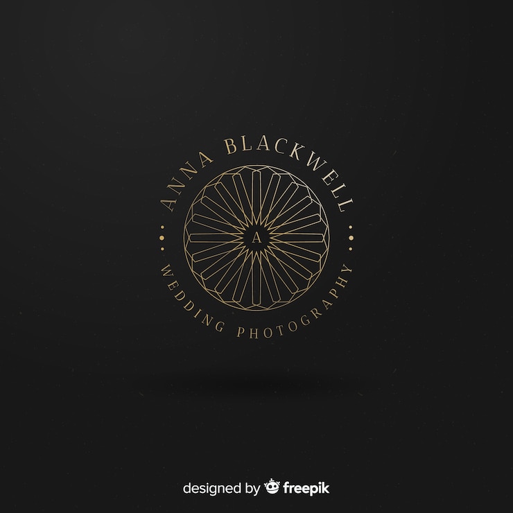 Vector gratuito logo dorado elegante estilo plano