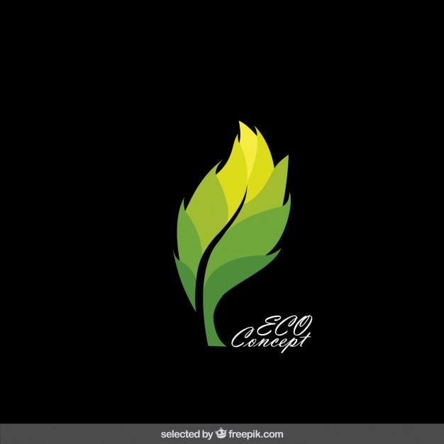 Vector gratuito logo ecológico de hoja