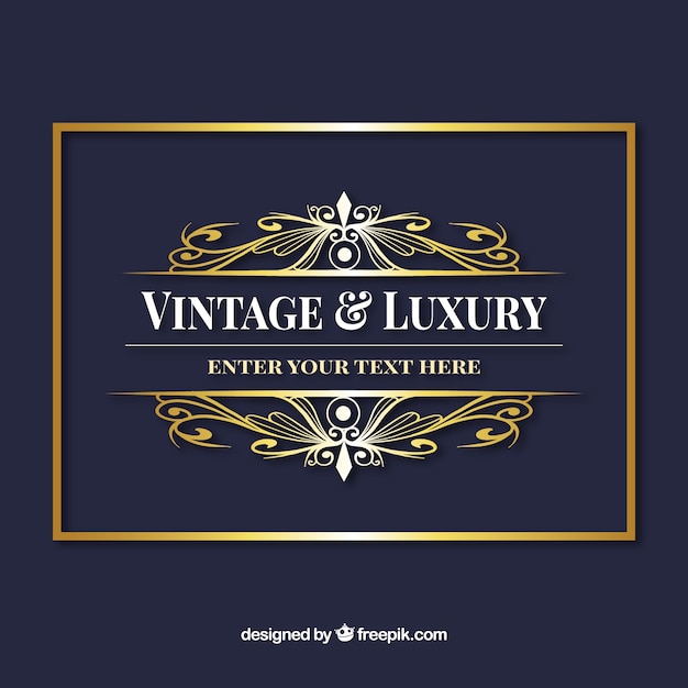 Logo con estilo vintage y de lujo