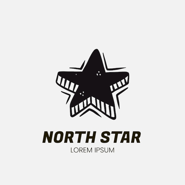 Logo estrella del norte dibujado a mano