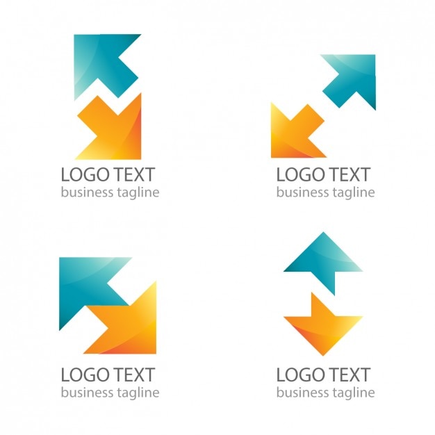 Vector gratuito logo de flechas modernas