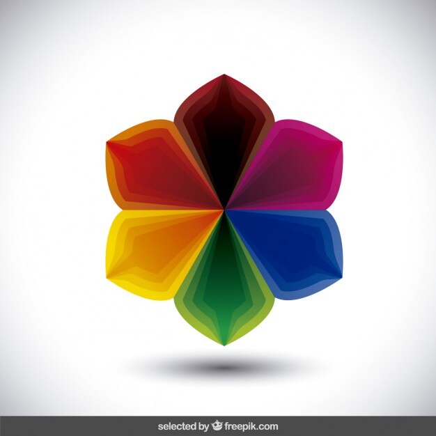 Logo floral colorido