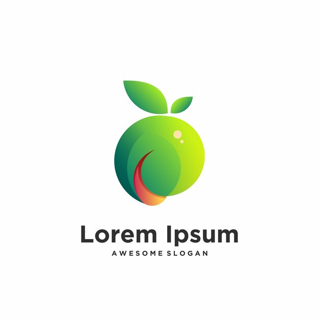 Logo de frutas coloridas ilustraciones degradadas