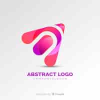 Vector gratuito logo gradiente abstracto