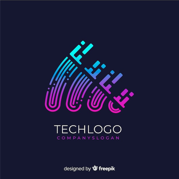 Logo gradiente de tecnología