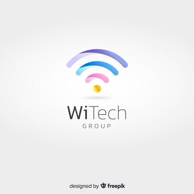 Logo gradiente de tecnología