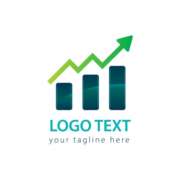 Logo de gráfica con una flecha