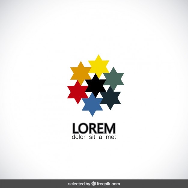 Logo hecho con estrellas de colores