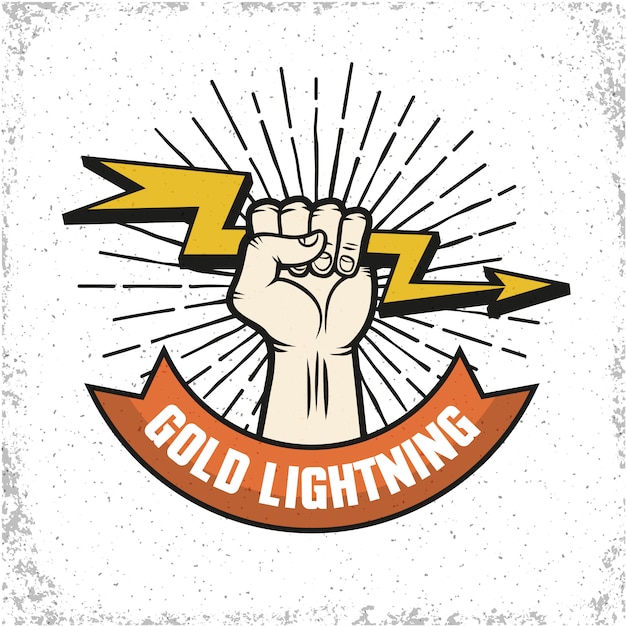 Vector gratuito logo de lightning emblema