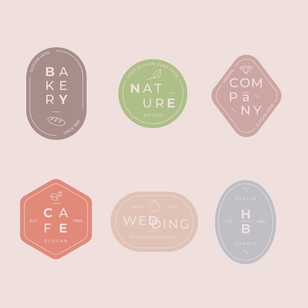 Logo minimalista en colores pastel
