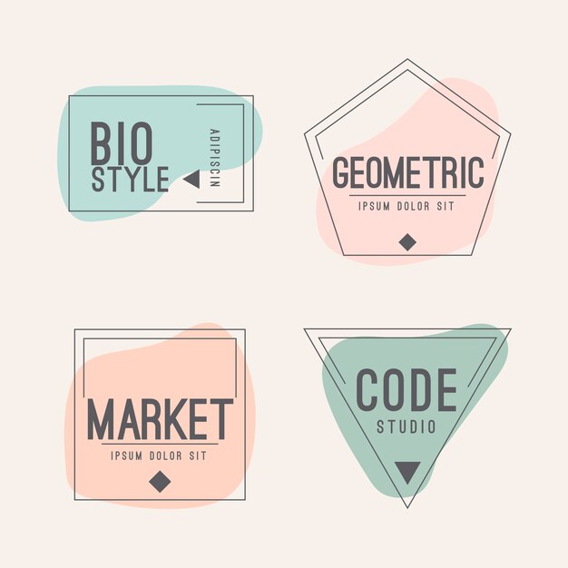 Logo minimalista en colores pastel