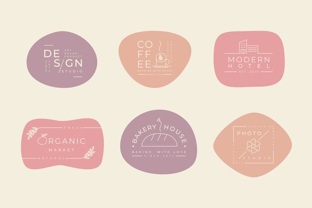 Logo minimalista en colores pastel