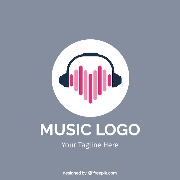 Vector gratuito logo moderno de música
