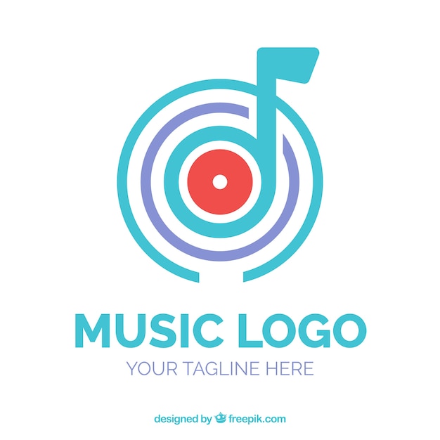 Vector gratuito logo moderno de música