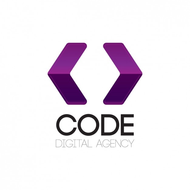 Logo morado con forma de flechas