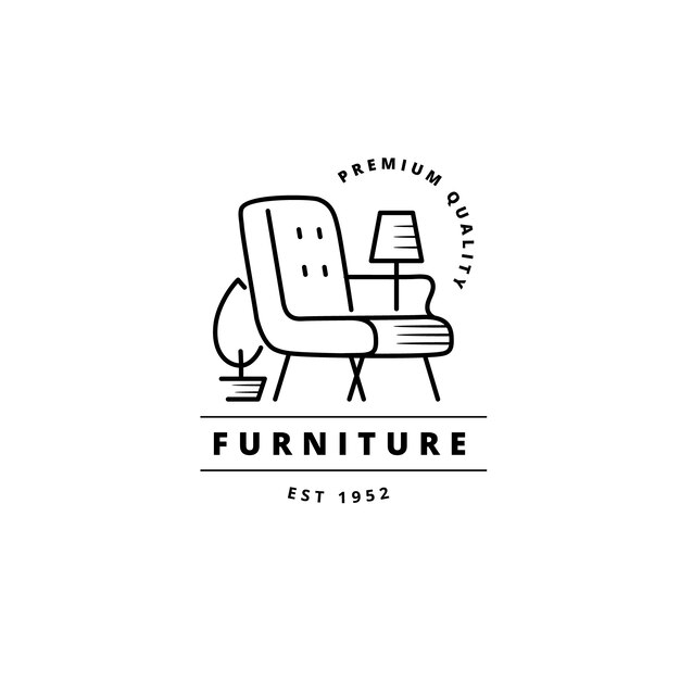 Logo de muebles minimalistas