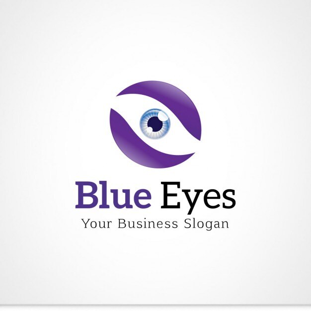 Logo de ojos azules