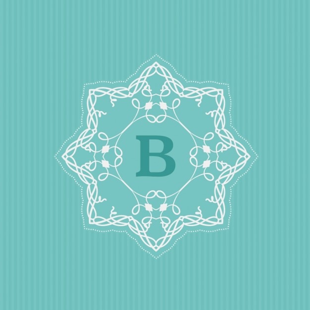 Logo ornamental con letra B