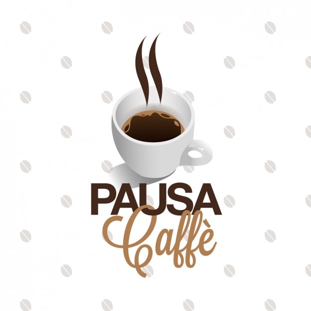 Logo realista de cafetería