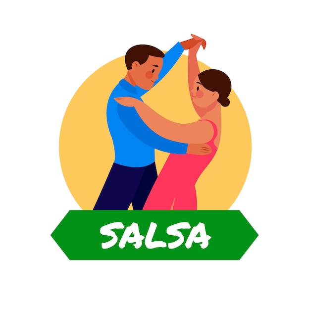 Vector gratuito logo de salsa dibujado a mano