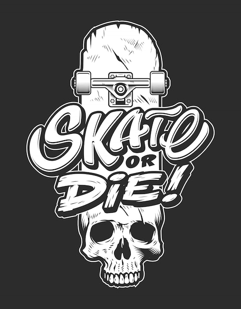 Logo de skateboarding deportivo vintage