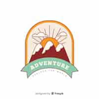 Vector gratuito logo vintage de aventura