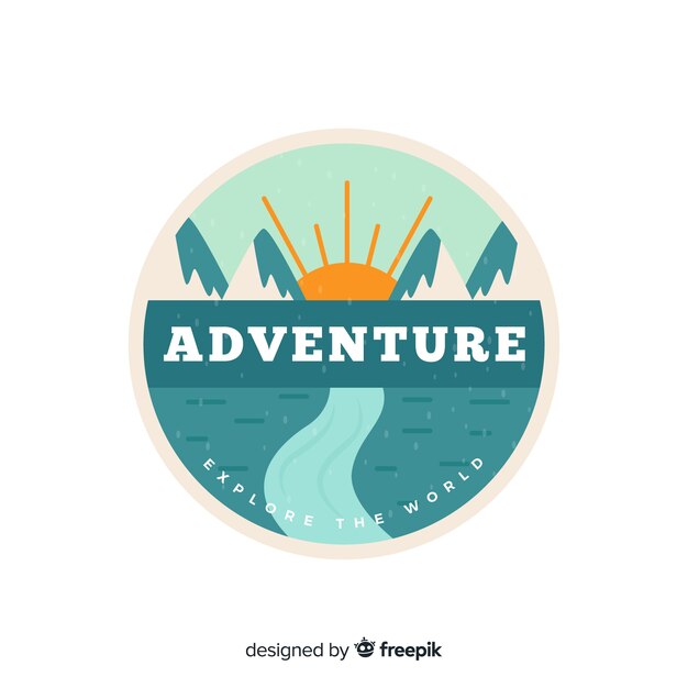 Logo vintage de aventura 