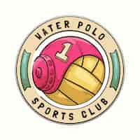 Vector gratuito logo de waterpolo dibujado a mano