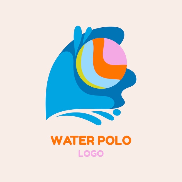 Vector gratuito logo de waterpolo dibujado a mano