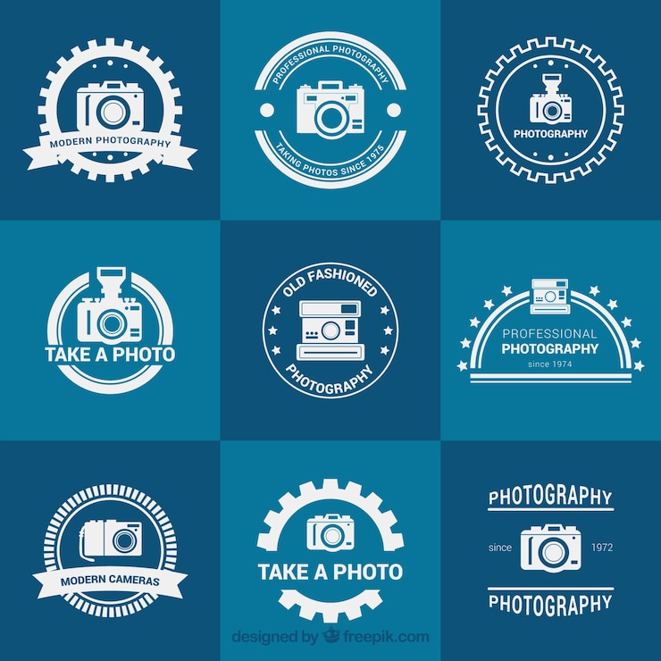 Vector gratuito logos fotografía