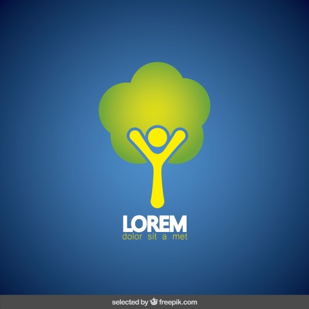 Logotipo abstracto de árbol