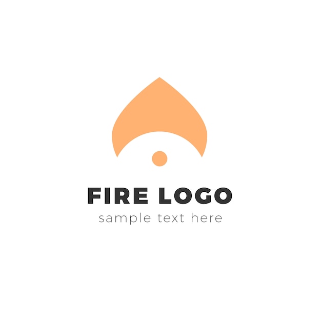 Logotipo abstracto de fuego