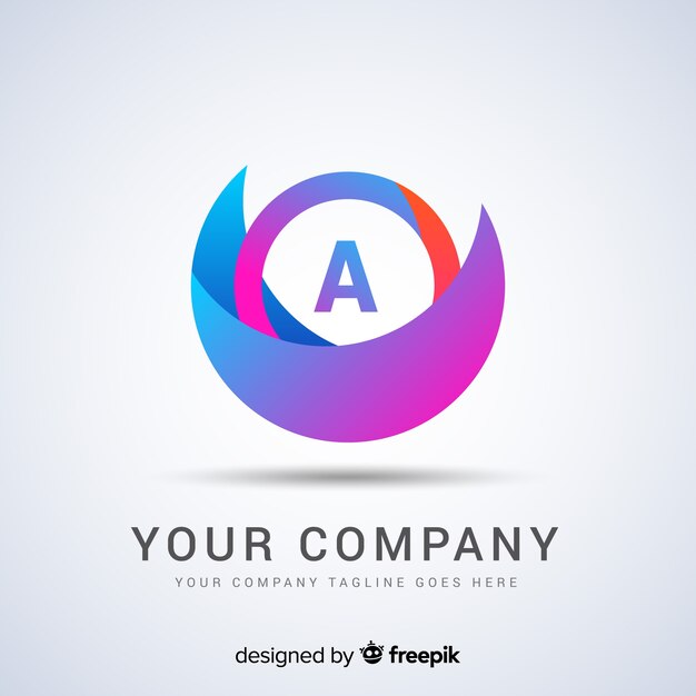 Logotipo abstracto con gradiente