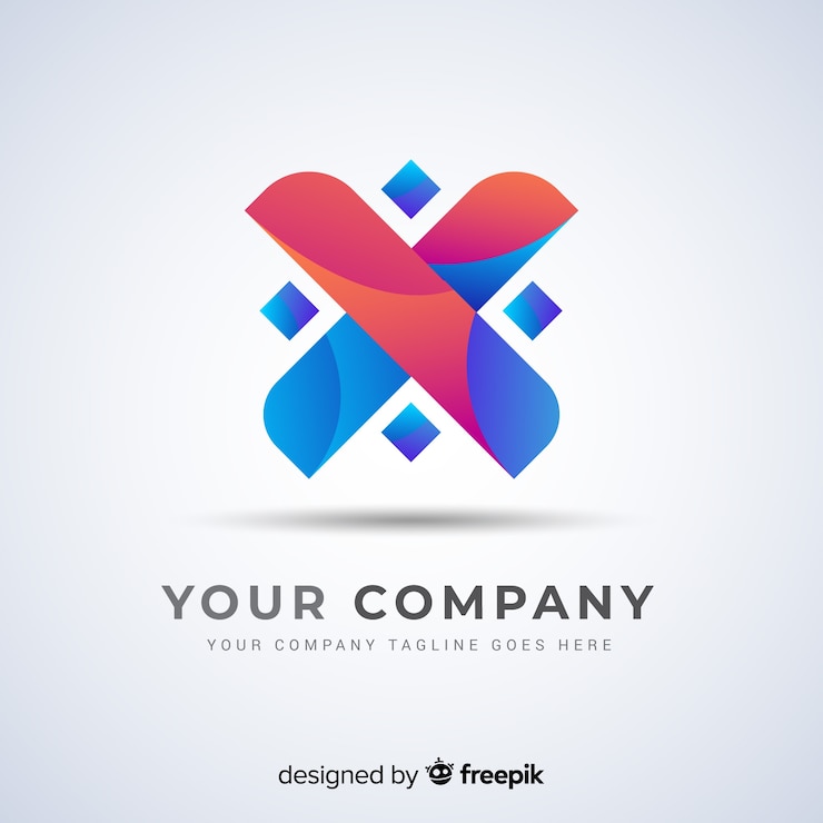 Vector gratuito logotipo abstracto con gradiente
