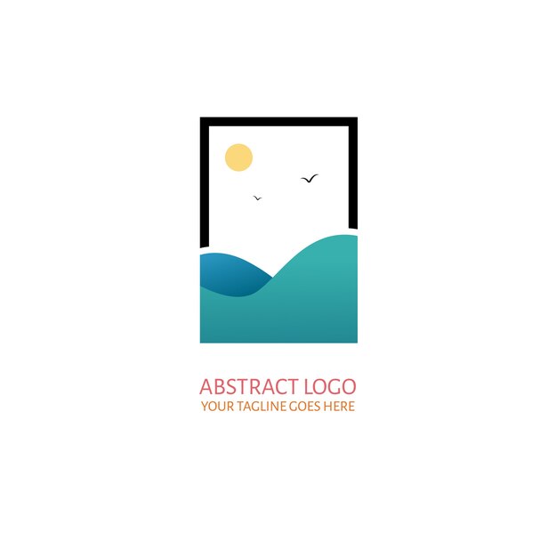 Logotipo abstracto del mar