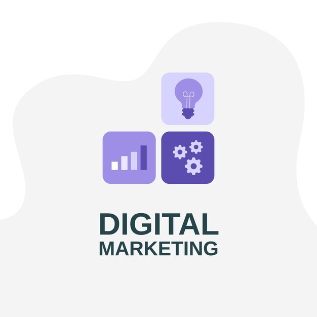 Logotipo de agencia de marketing dibujado a mano