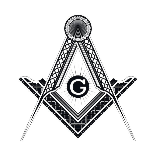 Logotipo de albañil de diseño plano dibujado a mano