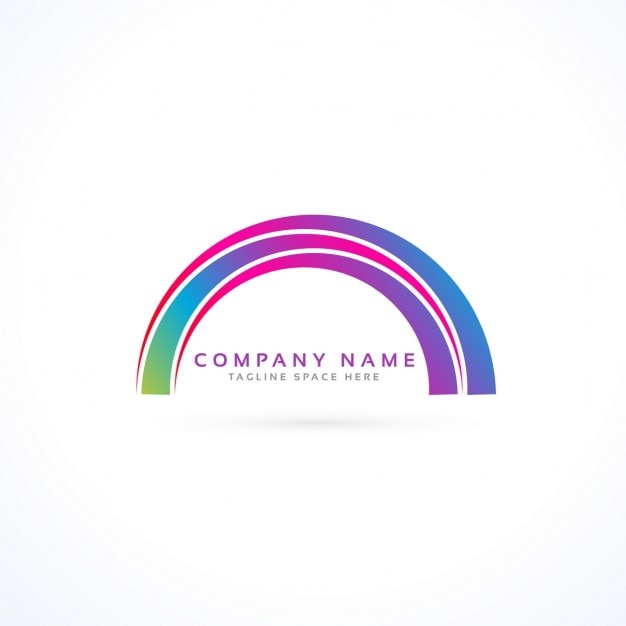 Logotipo con un arco iris