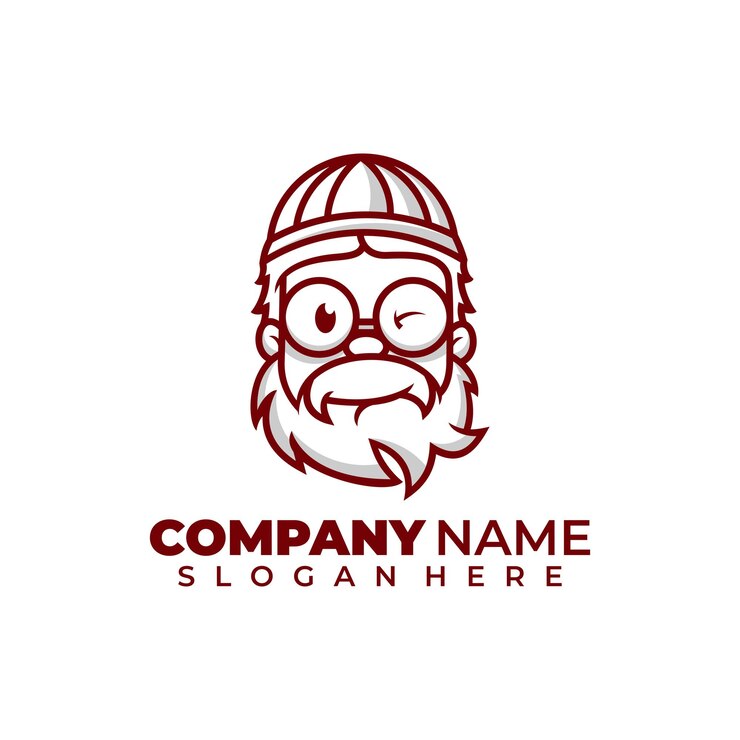 Vector gratuito logotipo de arte de línea de hombres