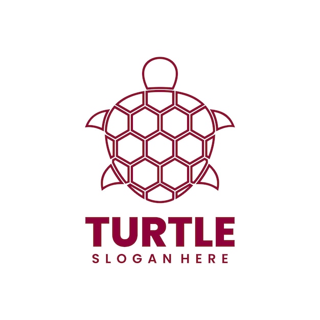Vector gratuito logotipo artístico de la línea de la tortuga