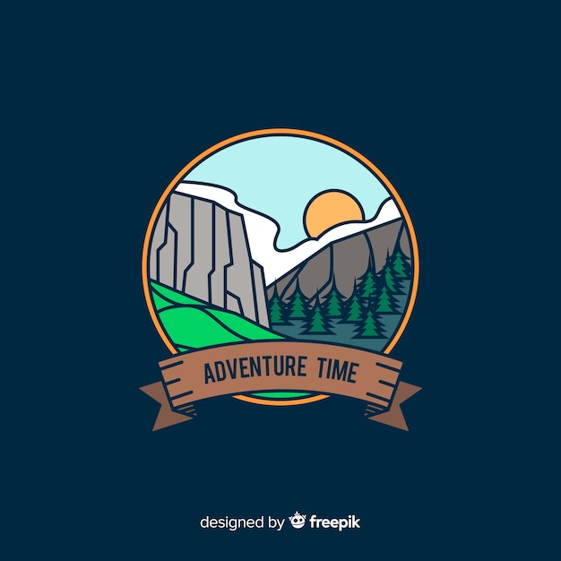 Vector gratuito logotipo de aventuras