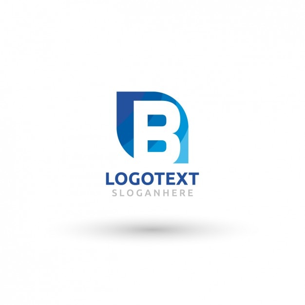 Vector gratuito logotipo azul de la letra b