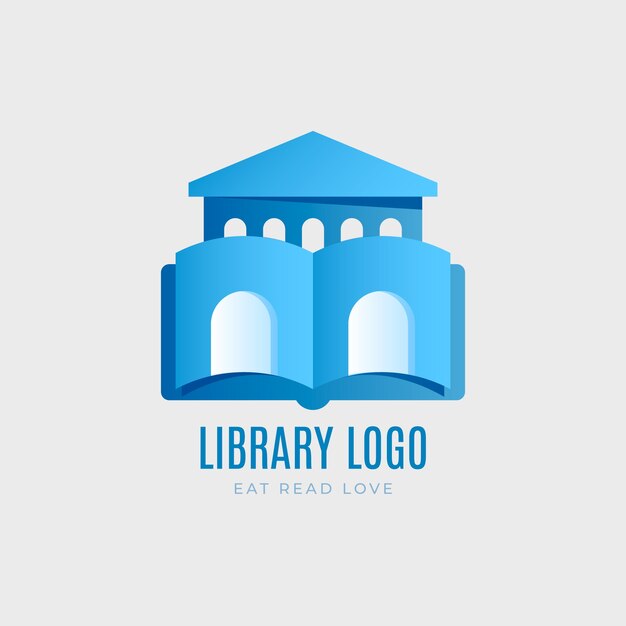 logotipo de la biblioteca de degradado