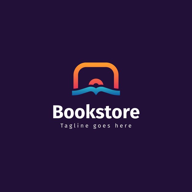logotipo de la biblioteca de degradado