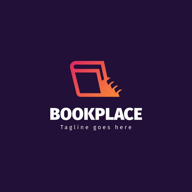 logotipo de la biblioteca de degradado