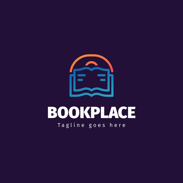 logotipo de la biblioteca de degradado