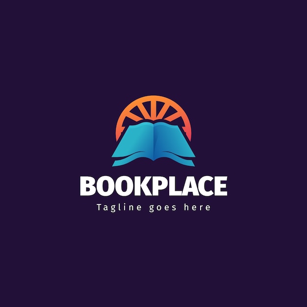 logotipo de la biblioteca de degradado