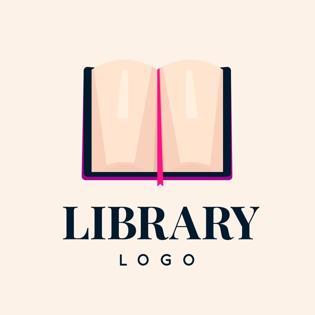 Logotipo de biblioteca dibujado a mano
