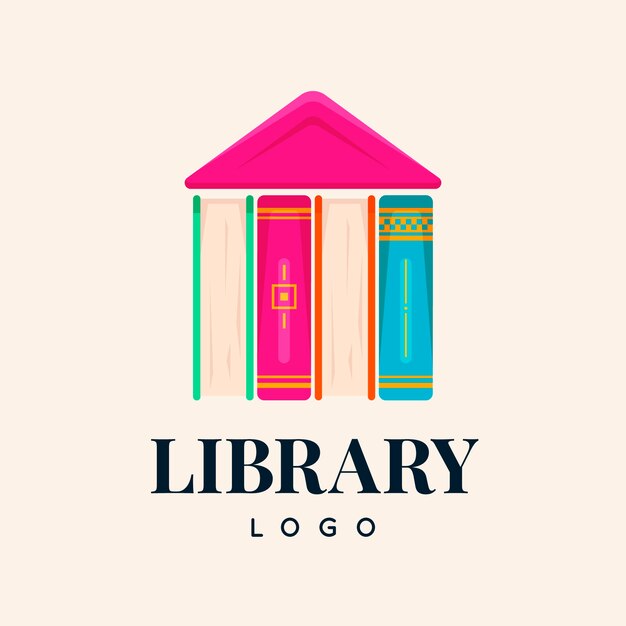 Logotipo de biblioteca dibujado a mano